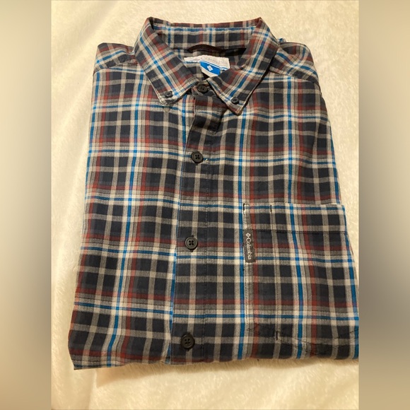 Men’s Columbia L/S plaid button up size L - Picture 2 of 5